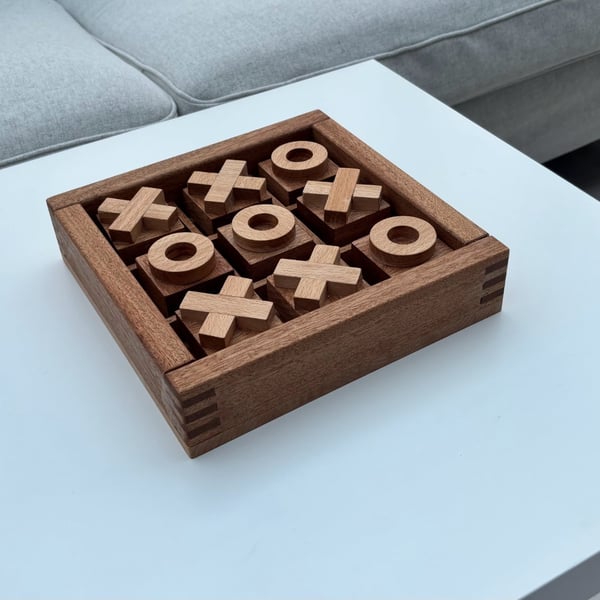 Wooden Noughts and Crosses Set