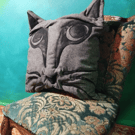 Crump the Cat cat face cushions