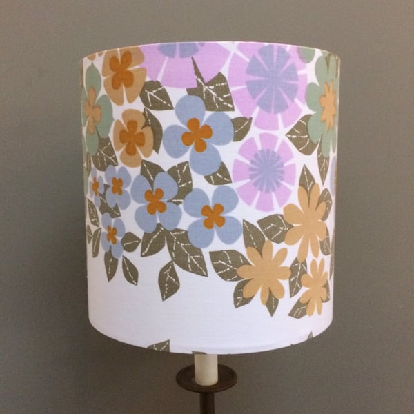 60s Retro Mod Daisy Flower Banbury Vintage Fabric Lampshade option