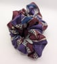 Upcycled Real Silk Scrunchie Handmade Silk Hair Tie, Sustainable Hair Accessory