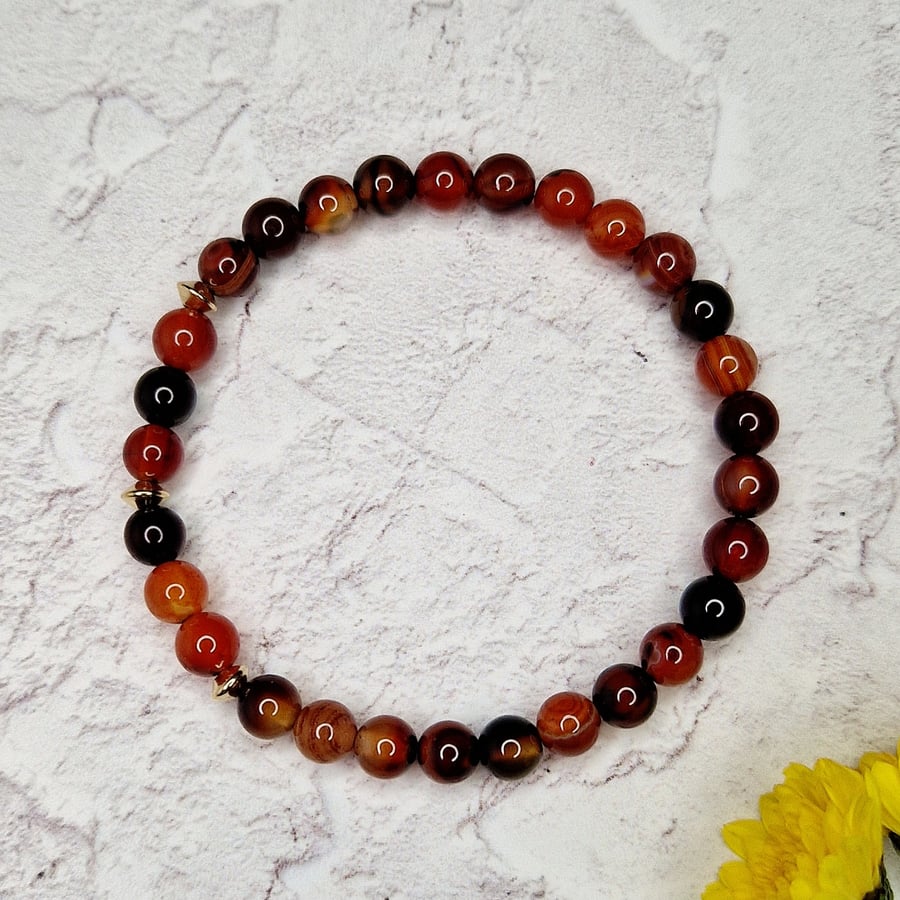 Madagascar Agate Bead Bracelet