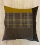 100% Wool Tweed Cushion Covers, Unique Patchwork with Zips. Various colours. 18" - Image 5