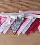 Handmade mini bunting in a pink floral theme. - Image 3