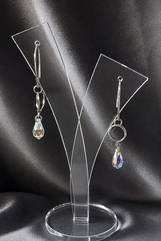 Sterling Silver Aurora Borealis Crystal 