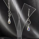 Sterling Silver Aurora Borealis Crystal 