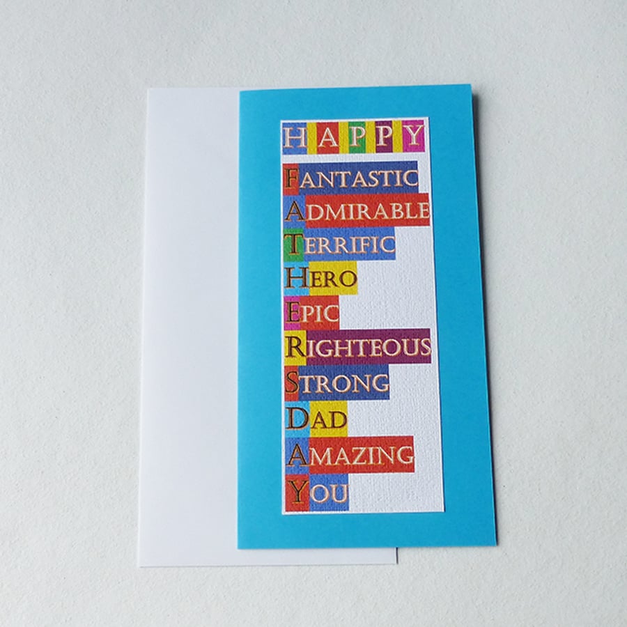 Fathers Day Card - Blue 