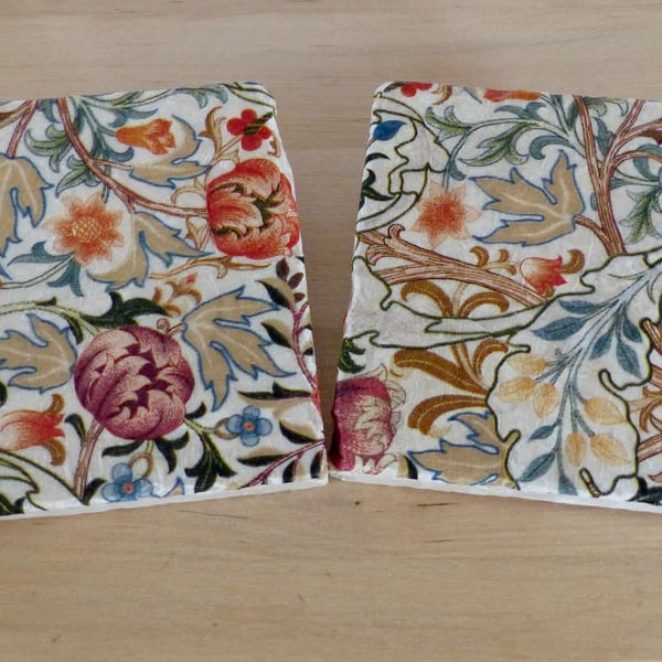 Marble 'William Morris Design' Coasters