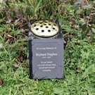 Granite Memorial Vase for Grave Graveside Ornament Rose Bowl