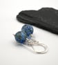 blue sphere lampwork glass earrings - Image 4