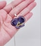 Pressed Real Pansy Pendant Necklace