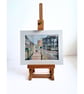 Stoke Village Plymouth Mixed Media Painting on Yupo paper Mounted - Image 4