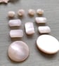 Vintage natural shell buttons, with shanks, in an variety of sizes and shapes