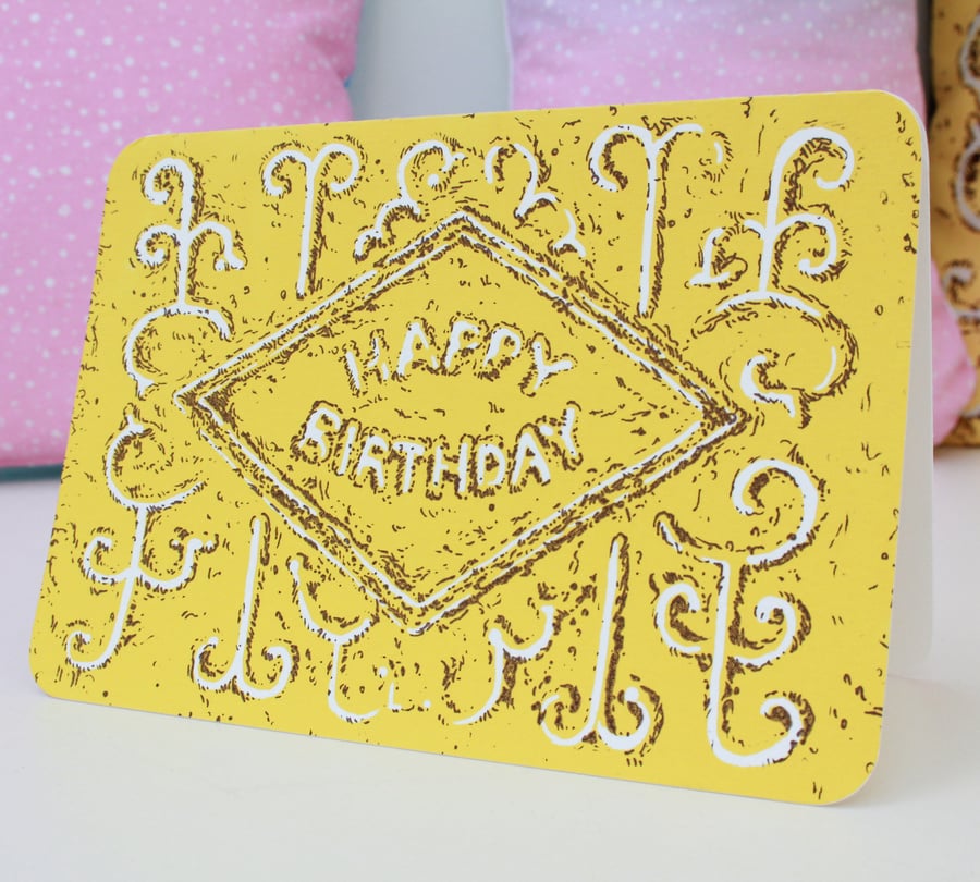 Happy Birthday Custard Cream Biscuit Card