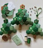 Christmas tree hexagon EPP hand sewing patchwork ornament mini kit.