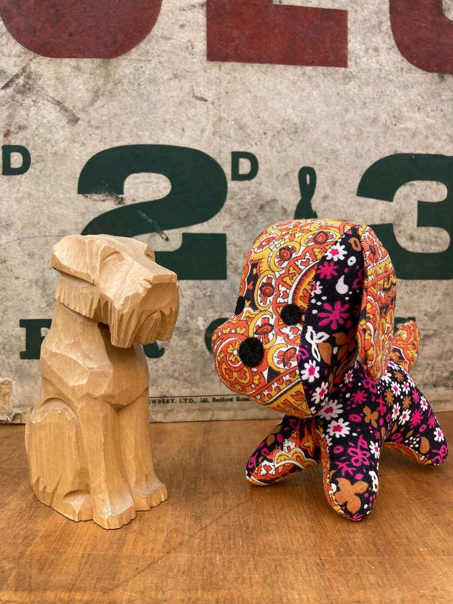 Bobbo Doggo the Vintage Fabric Pup