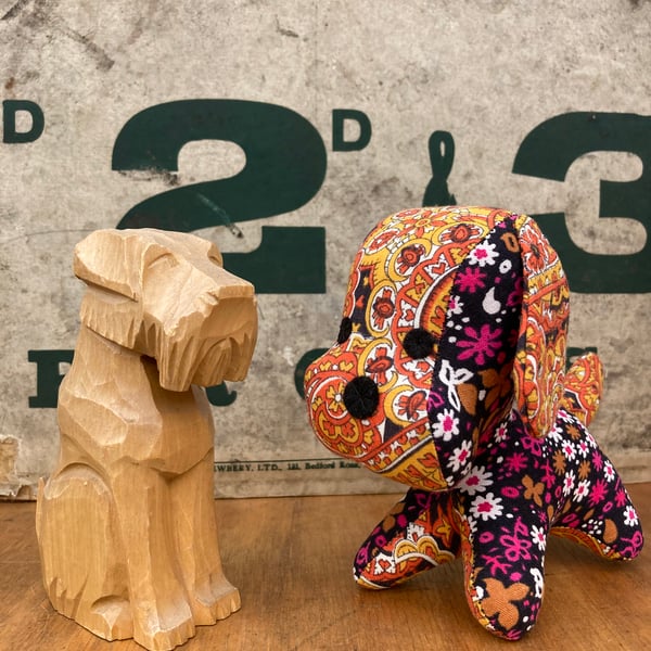 Bobbo Doggo the Vintage Fabric Pup
