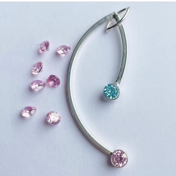 SALE forget me not and rose pendant