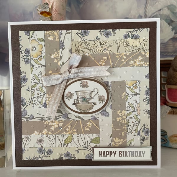 Patchwork Birthday Card  C - 92