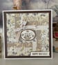 Tea Room - Patchwork Birthday Card by Carolee Crafts PB3 - 0013