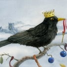 Blackbird King - Greetings card