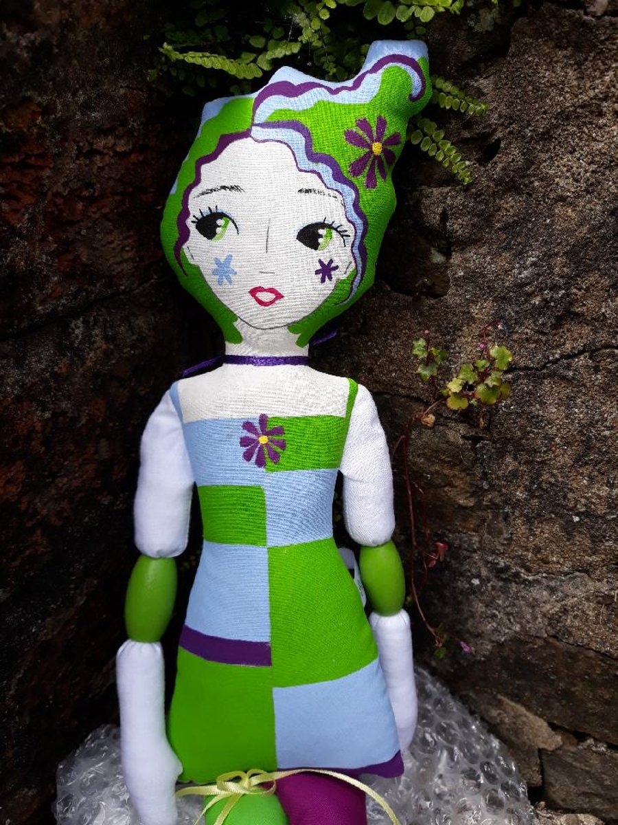 Autumn Whimsy Handmade Fabric Doll