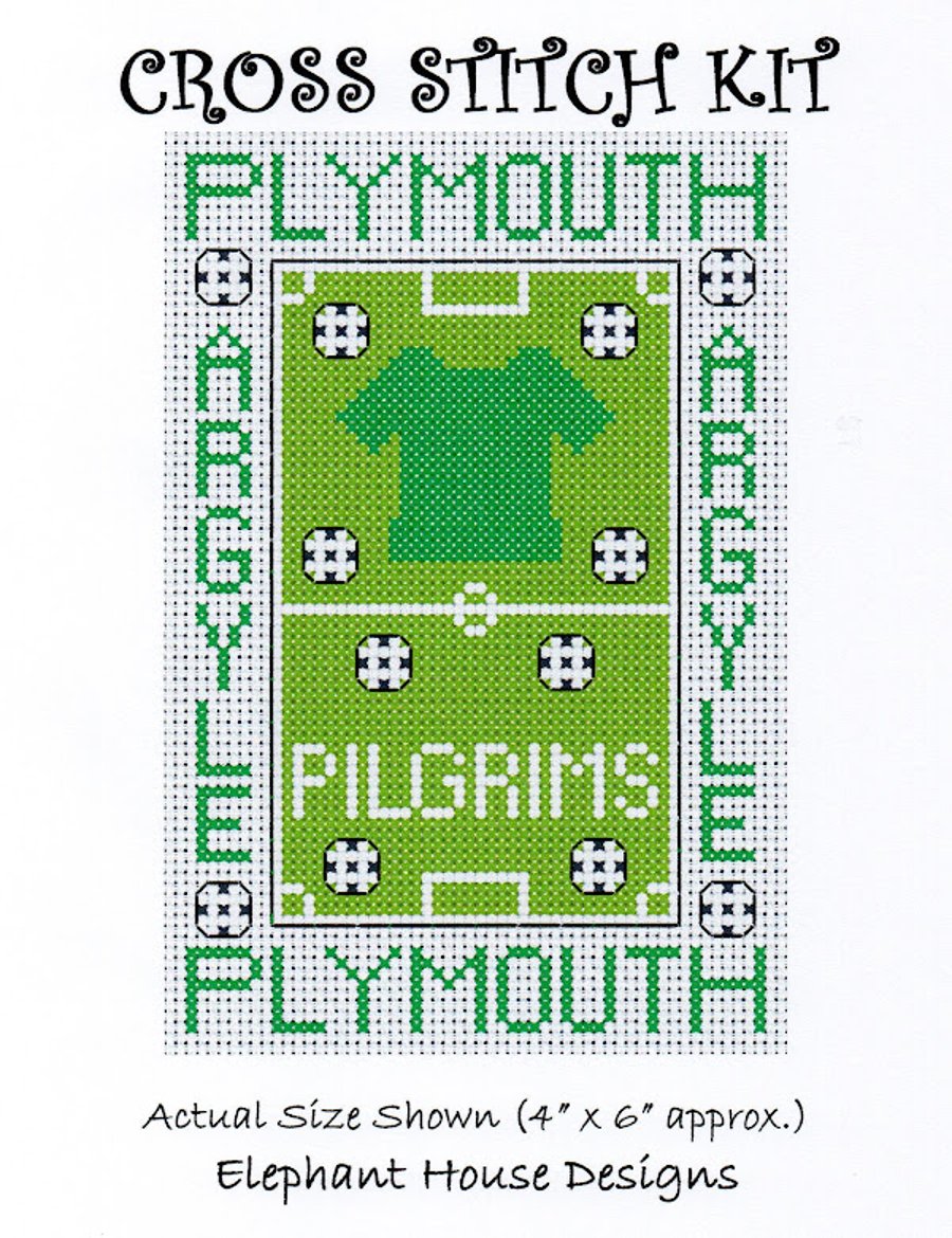 Plymouth Cross Stitch Kit Size 4" x 6"  Full Kit