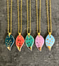 Ceramic leaf necklace - mint green - Image 2