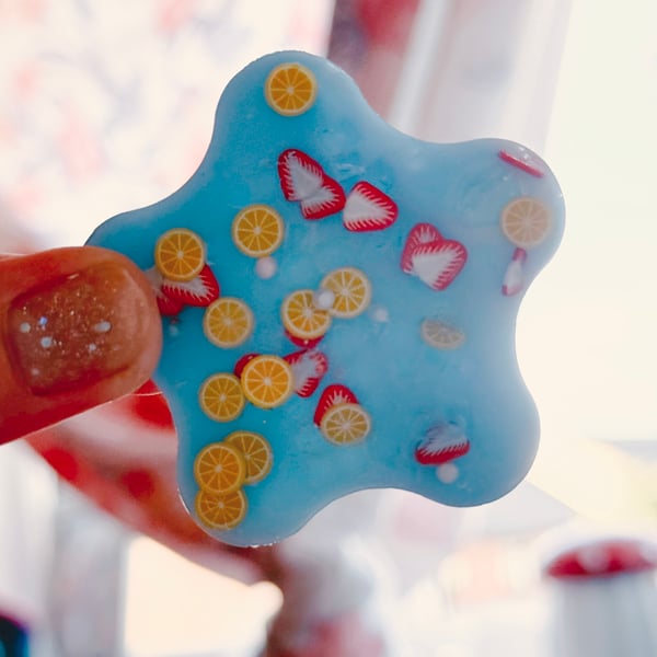 Summer Drink Flower Worry Stone