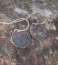   Verdigris Circle Dangle Earrings - Image 6