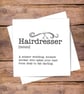 Hairdresser Definition Card - Birthday, Thank you, personalised, blank inside - Image 2