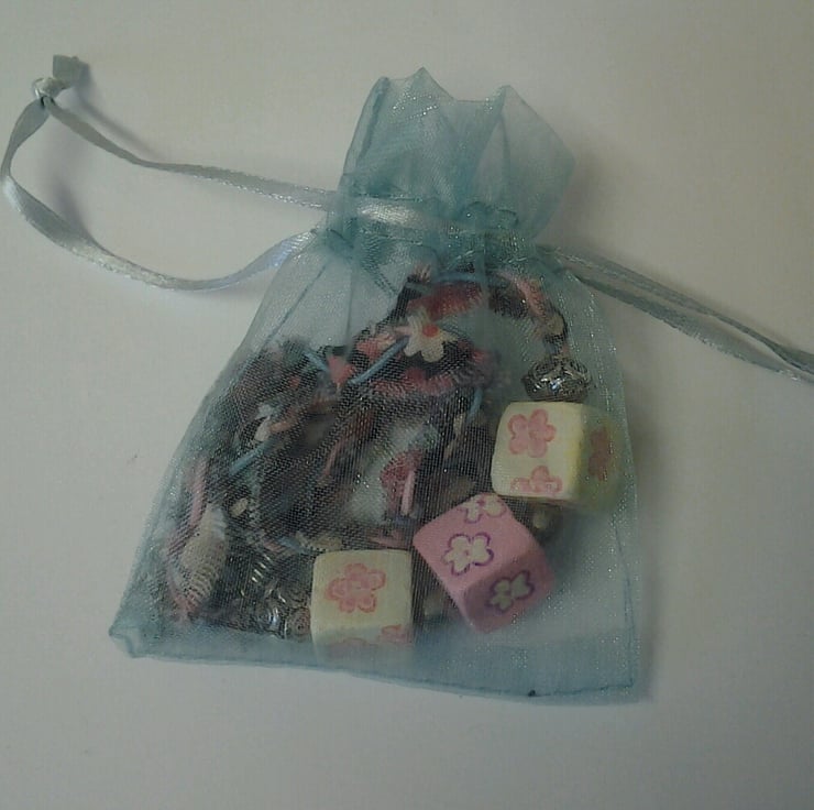 Multicolor - Miniature Handpainted Wooden Necklace With Beads main image 0