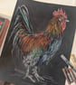 Frank, an A4 print of an original drawing of a cockerel - Image 5