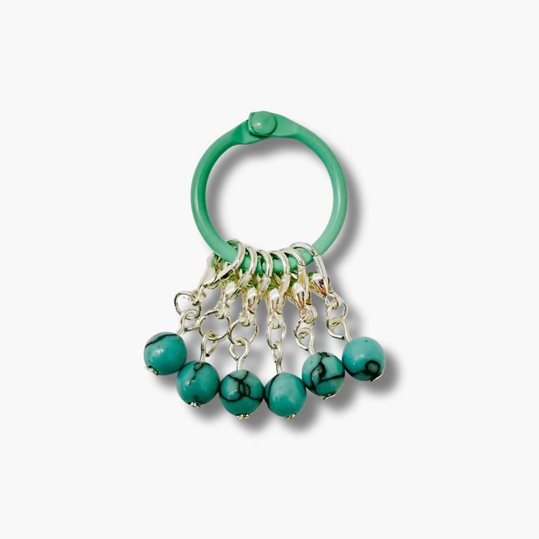 Turquoise Stitch markers for knitting - Pool