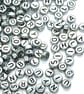 7mm Silver Acrylic Alphabet Beads, Flat Round Mixed & Single Letters - Image 2
