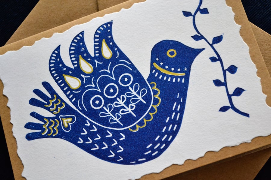 Peace Bird Christmas Cards 6pk