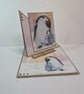 Warm Hugs at Christmas–  Handmade Penguin Easel Greeting Card