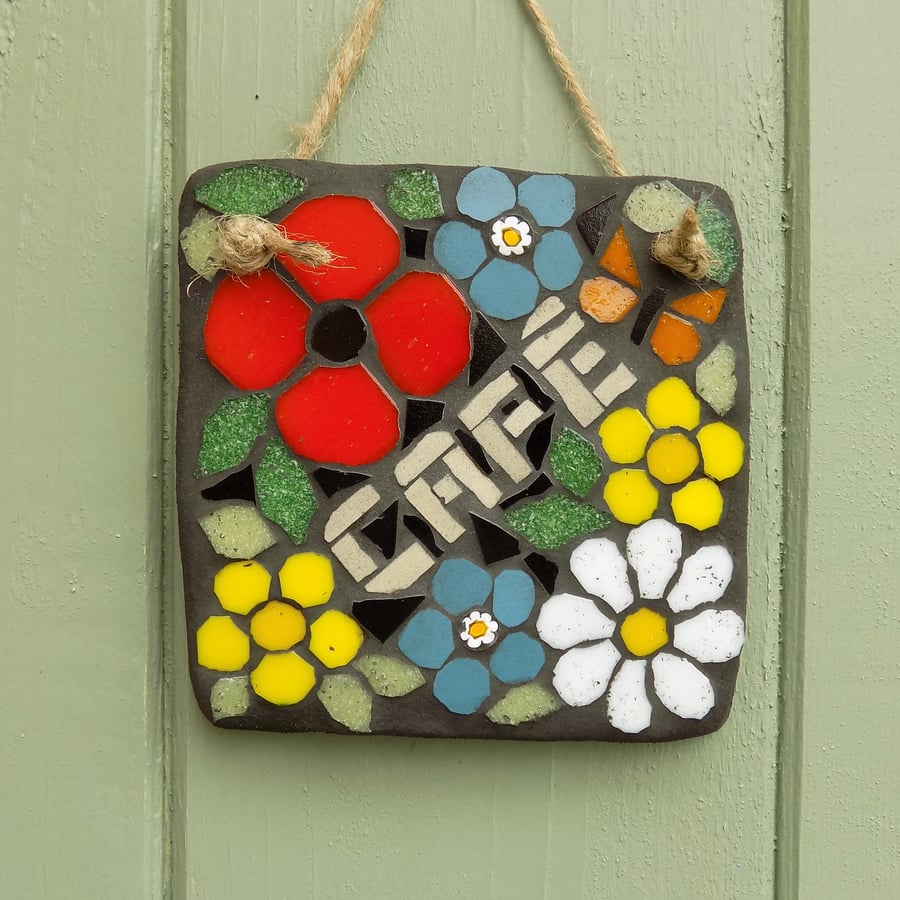Summer Meadow Cafe Mosaic Hanging Garden Decoration