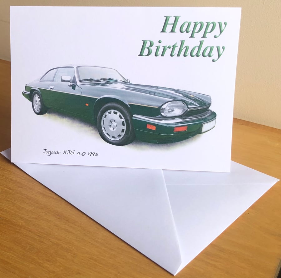 Jaguar XJS 4.0 1995 - Birthday, Anniversary, Retirement or Plain Card
