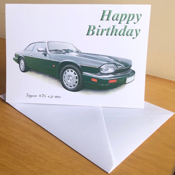 Jaguar XJS 4.0 1995 - Birthday, Anniversary, Retirement or Plain Card