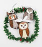 Long eared owl hanging Christmas tree ornament, Owl stocking filler. - Image 4