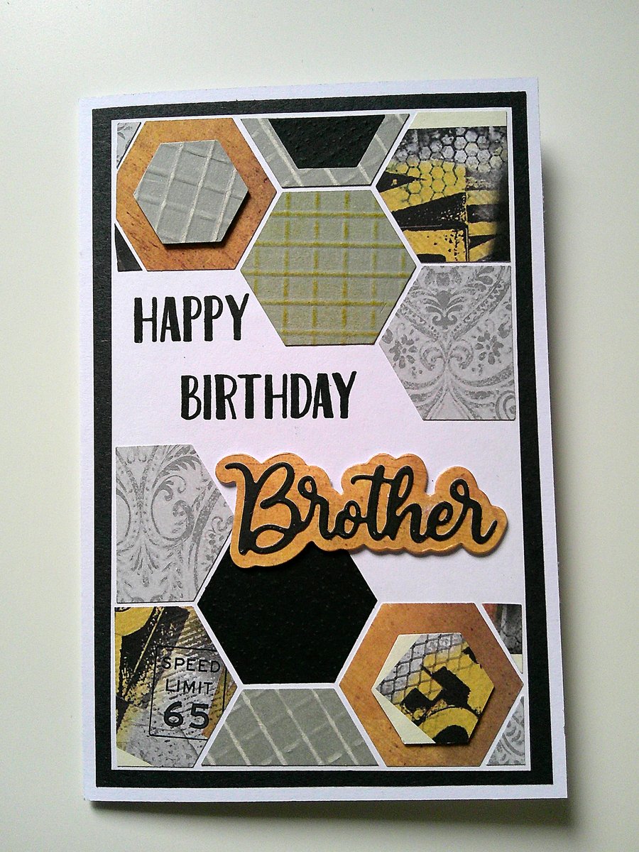 SOLD  -  Brother Birthday Card - Happy Birthday Brother
