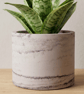 15 cm Round Grey Marble Effect Plant Pot Indoor Planter