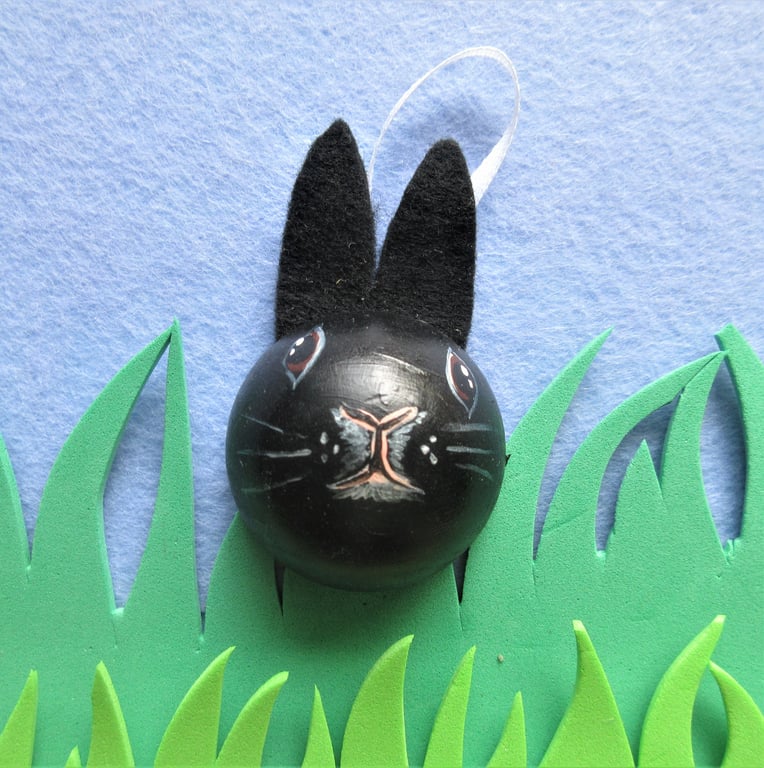 Bunny Rabbit Hanging Decoration Pet Bauble for Christmas Easter etc