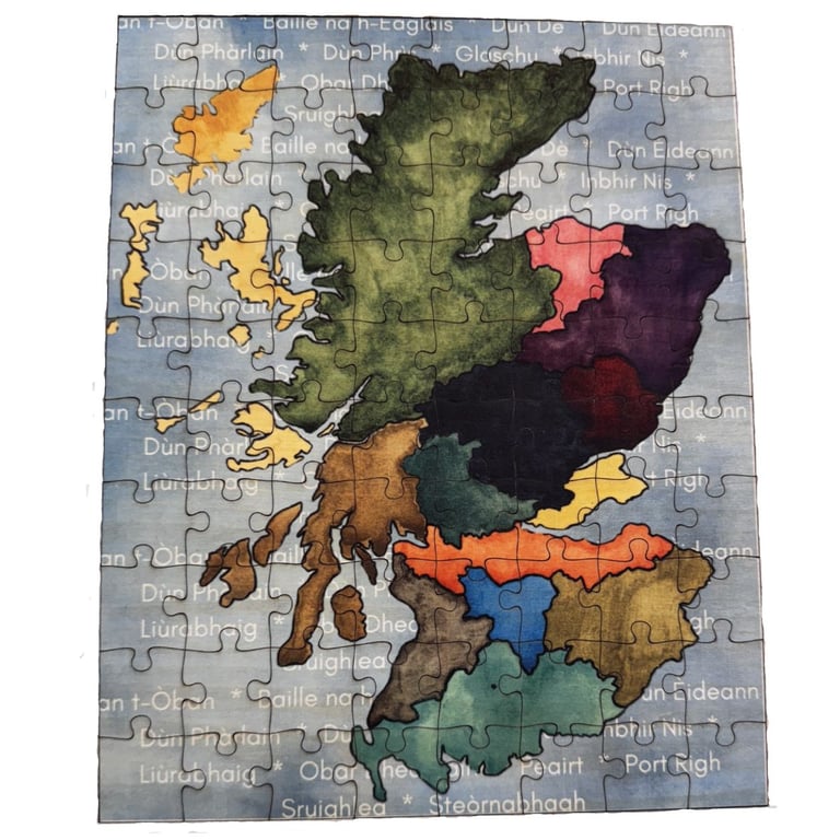 Wooden Jigsaw Puzzle - Scotland Map