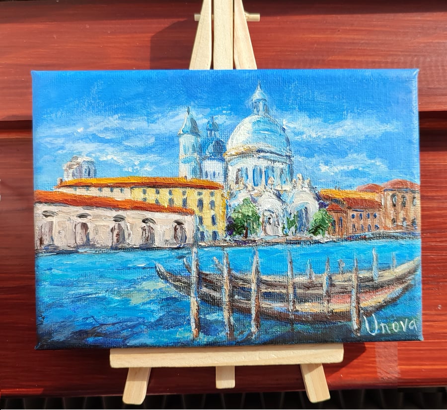 Venice Original Oil Painting Italy Venice painting Venetian channel picture 