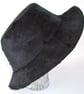 Leopard Print Hat Black Fluffy Faux Fur Reversible - Image 3