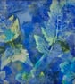 "Geranium and cowparsley" monoprint