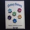 cute little ceramic flower buttons