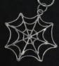 Sterling Silver Spider Web Pendant with Amethyst & Labradorite, Spooky Jewellery - Image 7