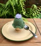 SALE - Spring Flower Egg Cosy, Ruffle Edge Crochet Flower Egg Cozy - Image 1